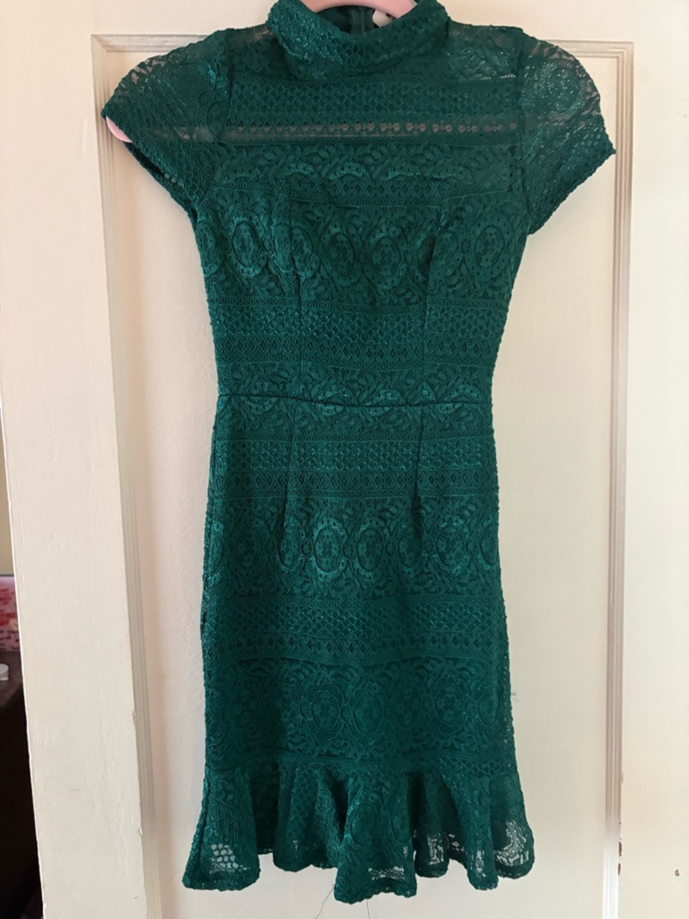 Hello Molly Stretch Lace Cap Sleeve Dress